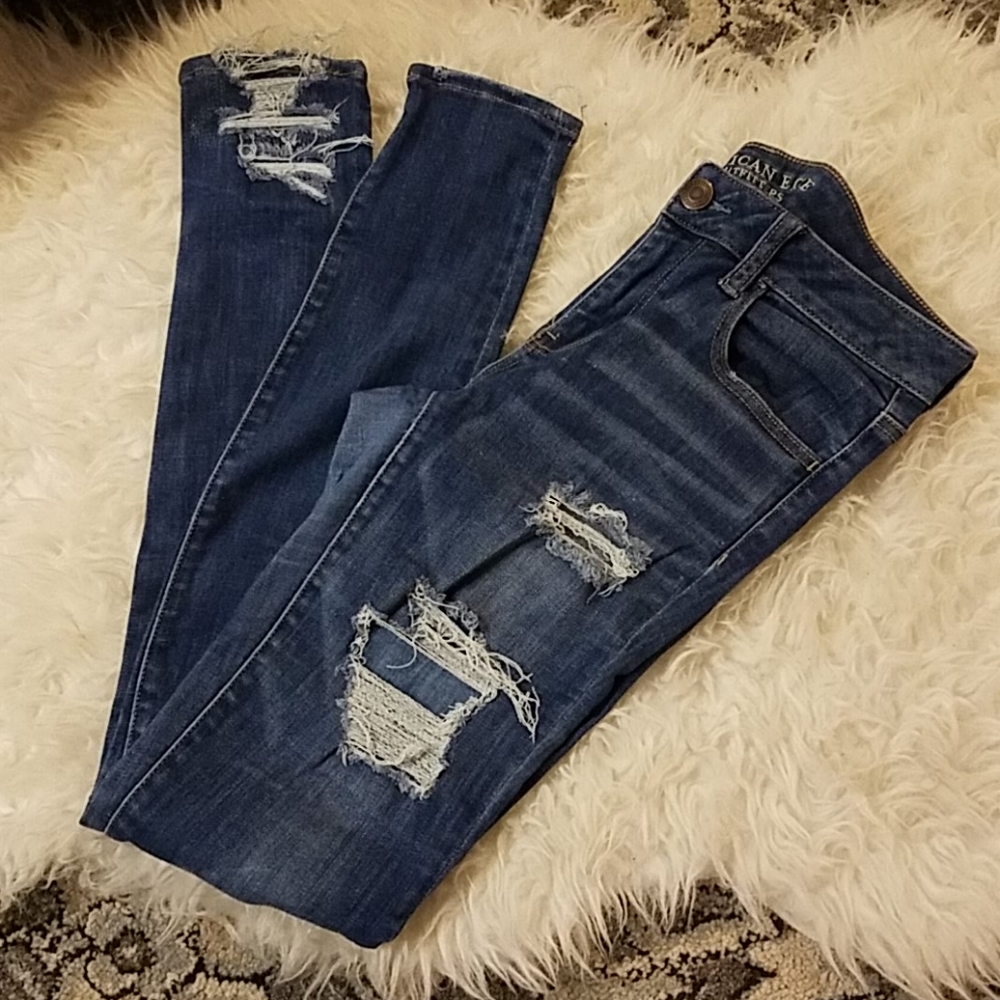 American Eagle skinny distressed pants
